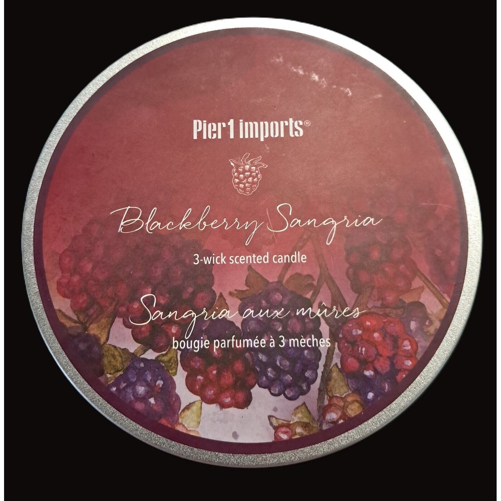 Pier 1 Imports scent candle Blackberry Sangria 3 wick